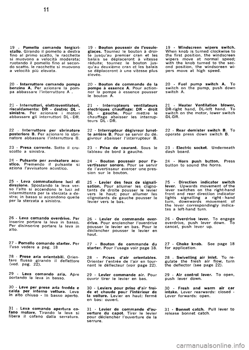 FERRARI 330 GT 1964  Owners Manual 