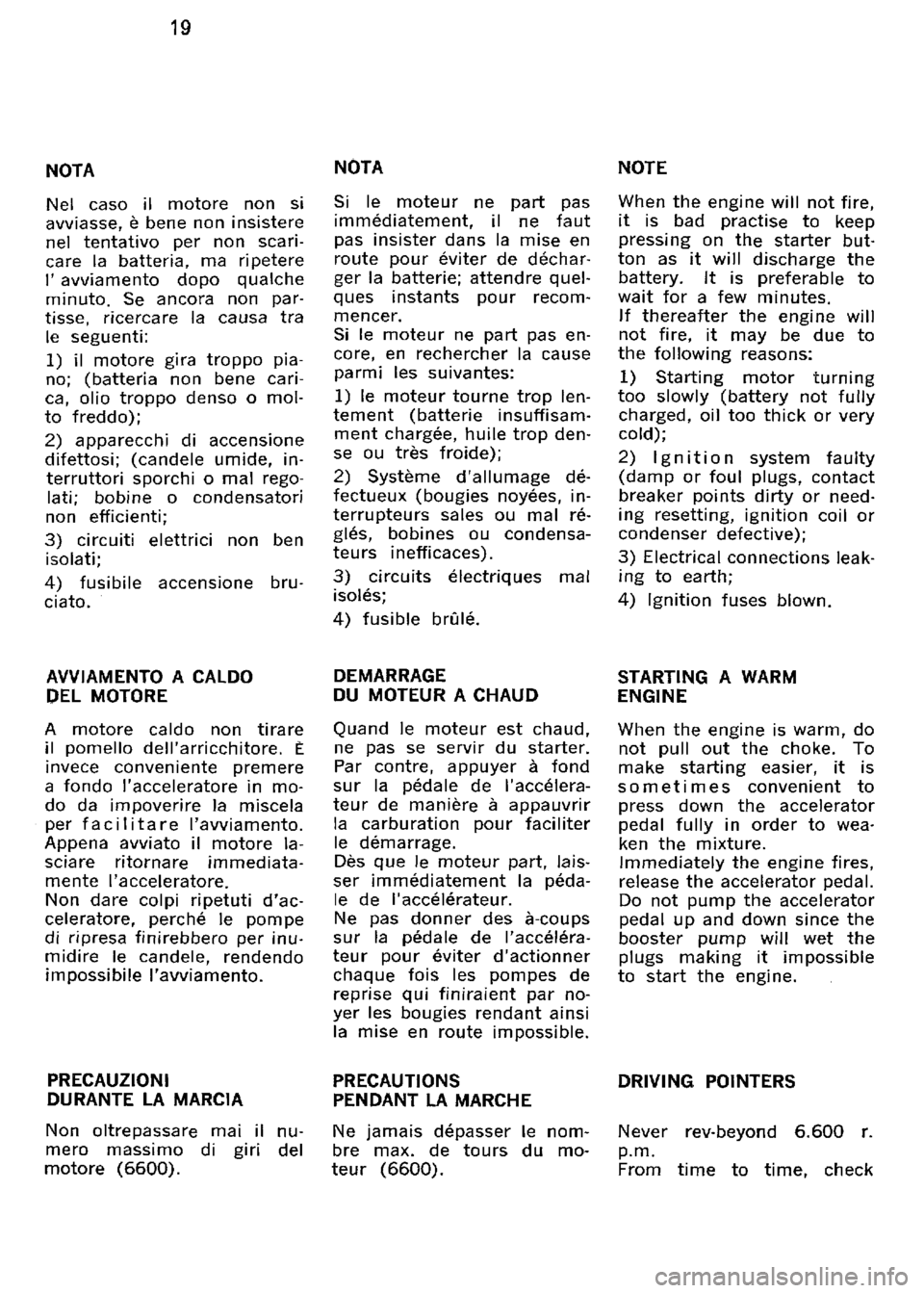 FERRARI 330 GT 1964  Owners Manual 