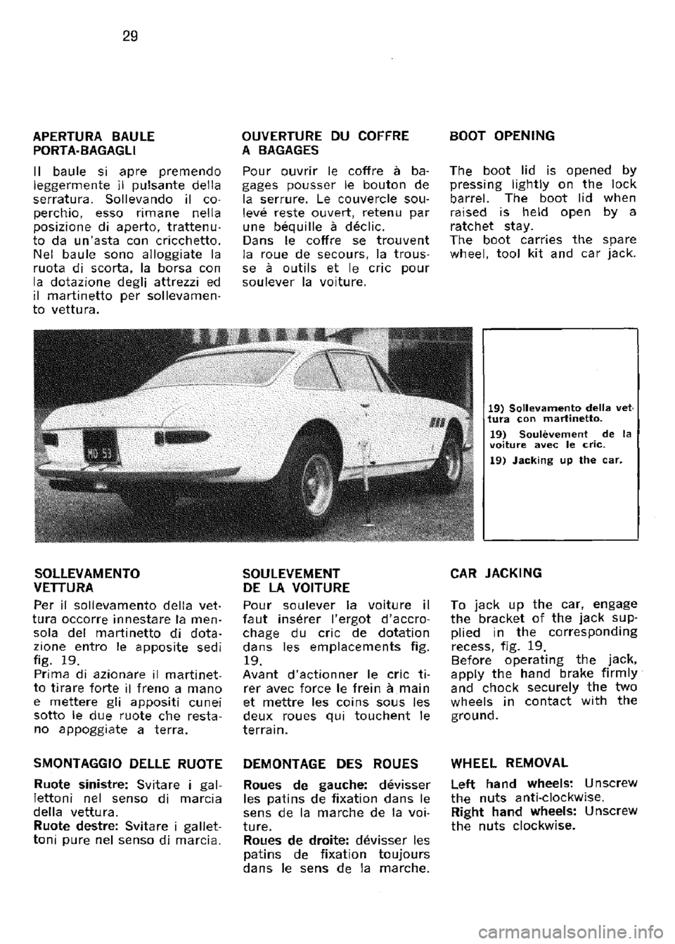 FERRARI 330 GT 1964  Owners Manual 