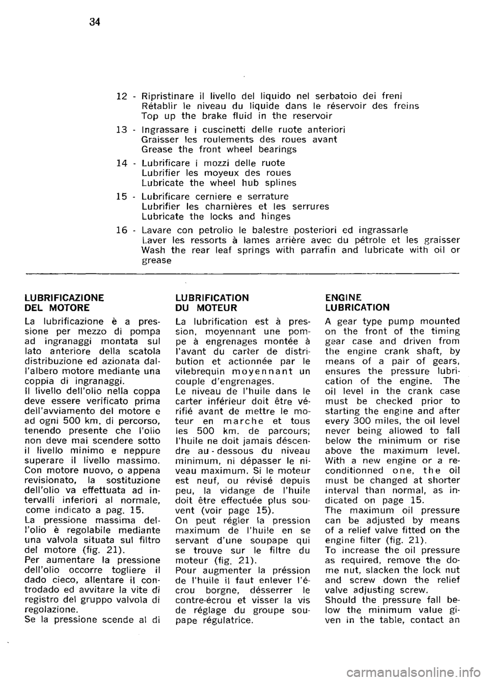 FERRARI 330 GT 1964  Owners Manual 