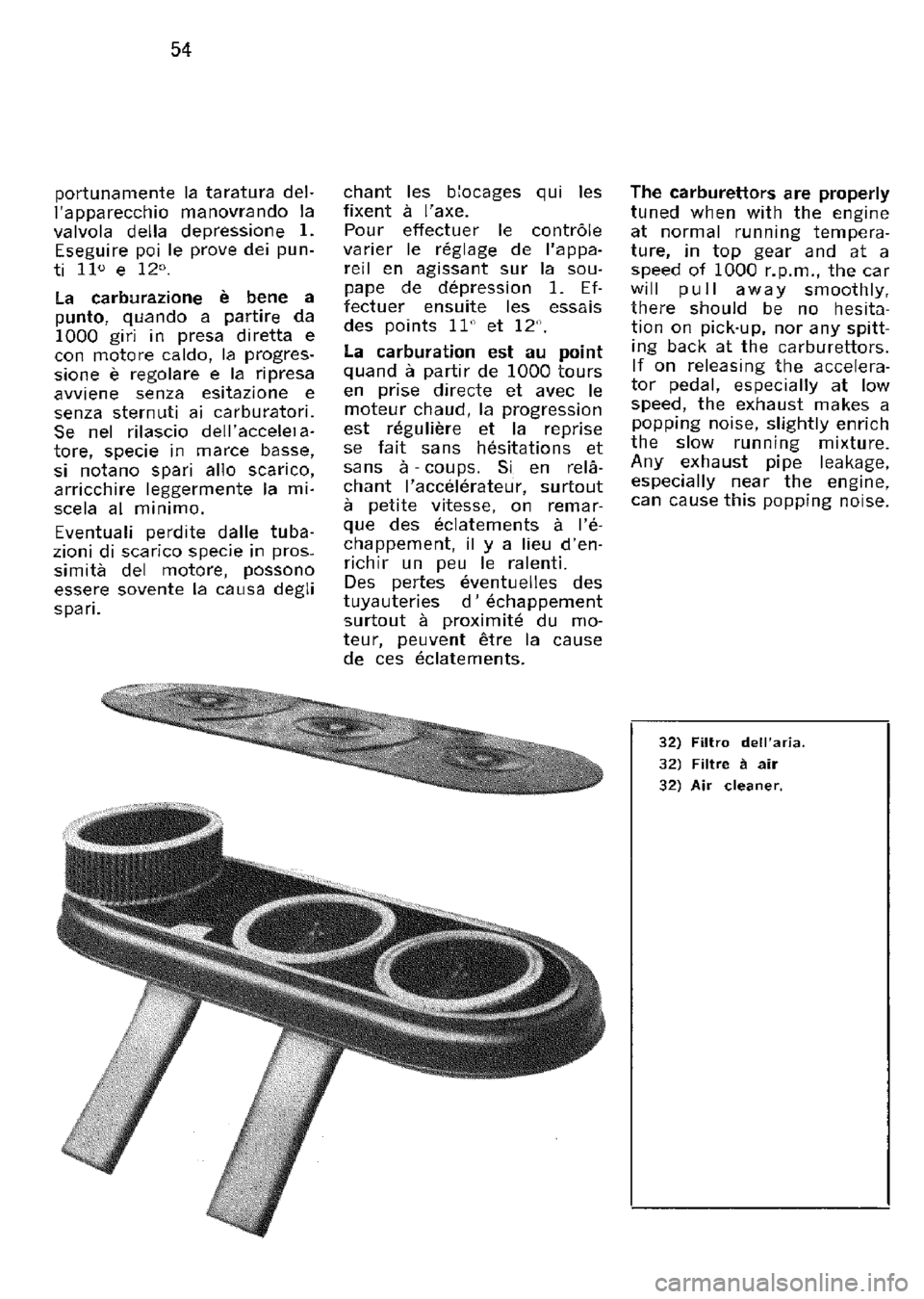 FERRARI 330 GT 1964  Owners Manual 