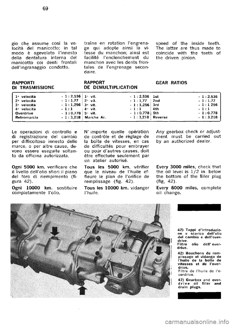 FERRARI 330 GT 1964  Owners Manual 