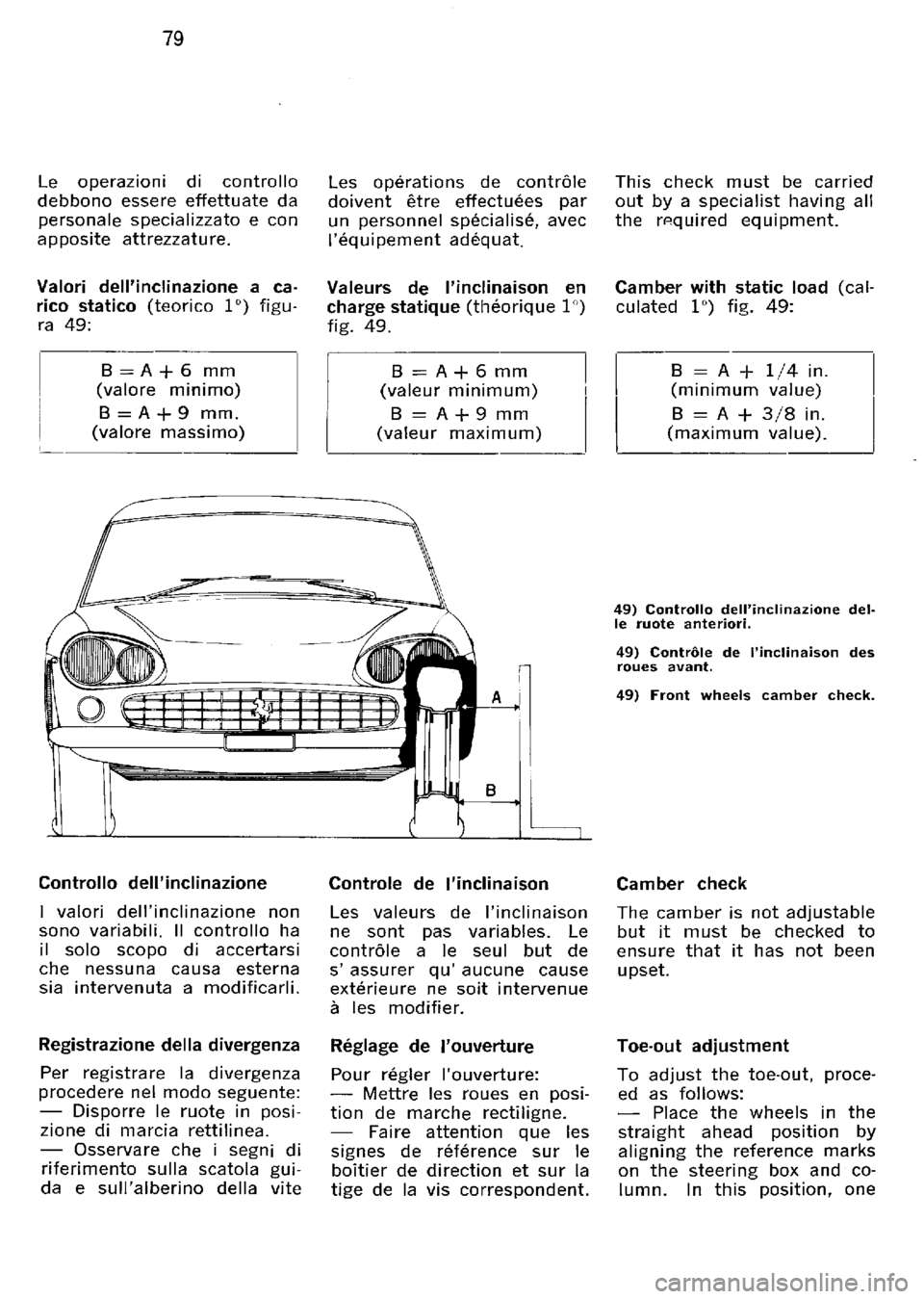 FERRARI 330 GT 1964  Owners Manual 