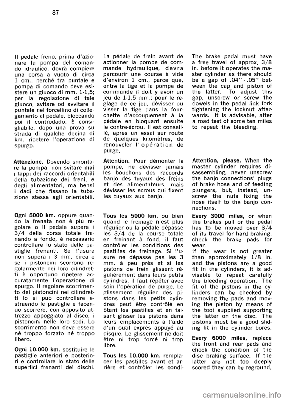 FERRARI 330 GT 1964  Owners Manual 