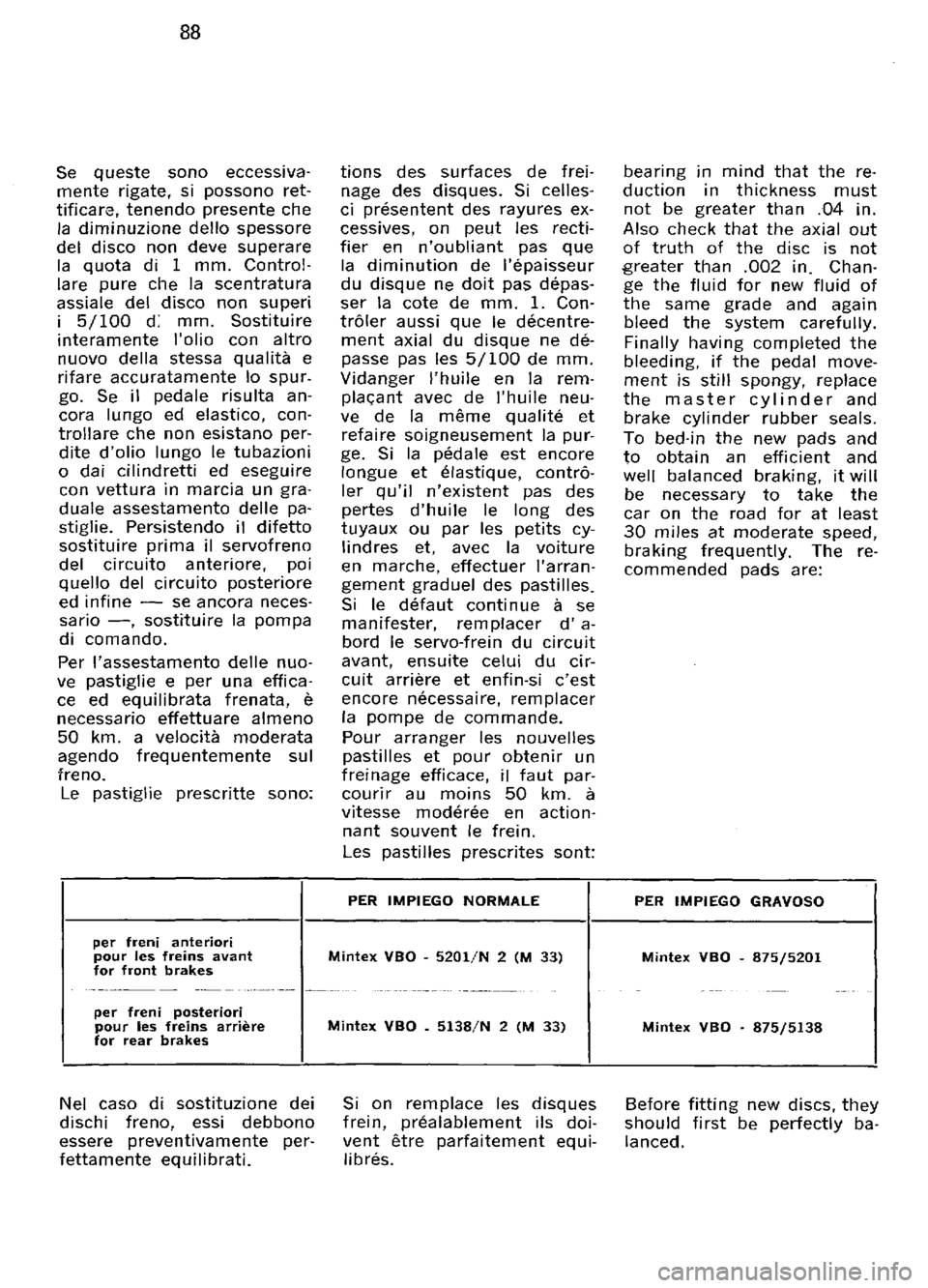 FERRARI 330 GT 1964  Owners Manual 