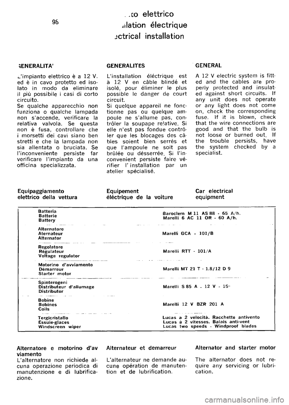 FERRARI 330 GT 1964  Owners Manual 