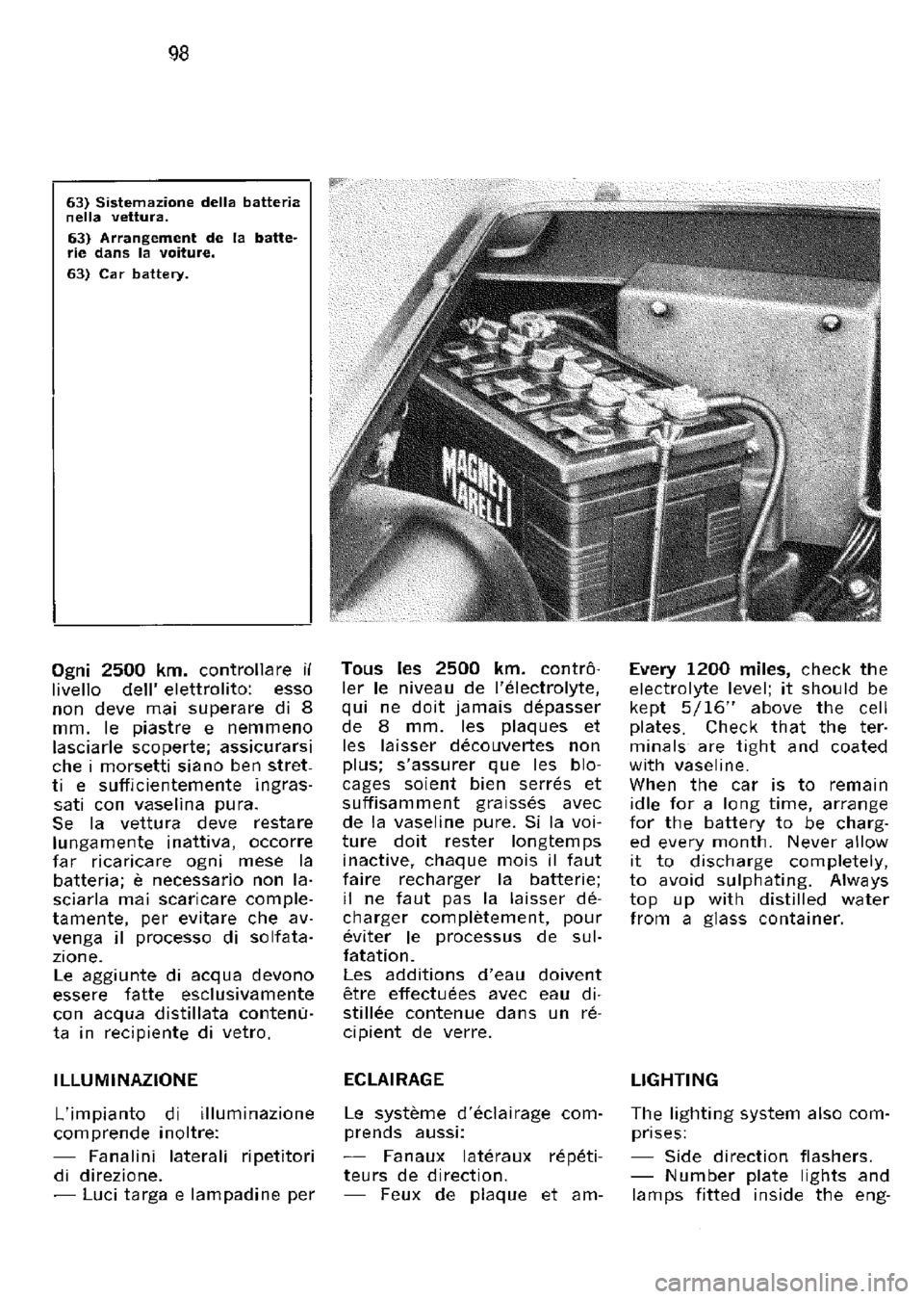 FERRARI 330 GT 1964  Owners Manual 