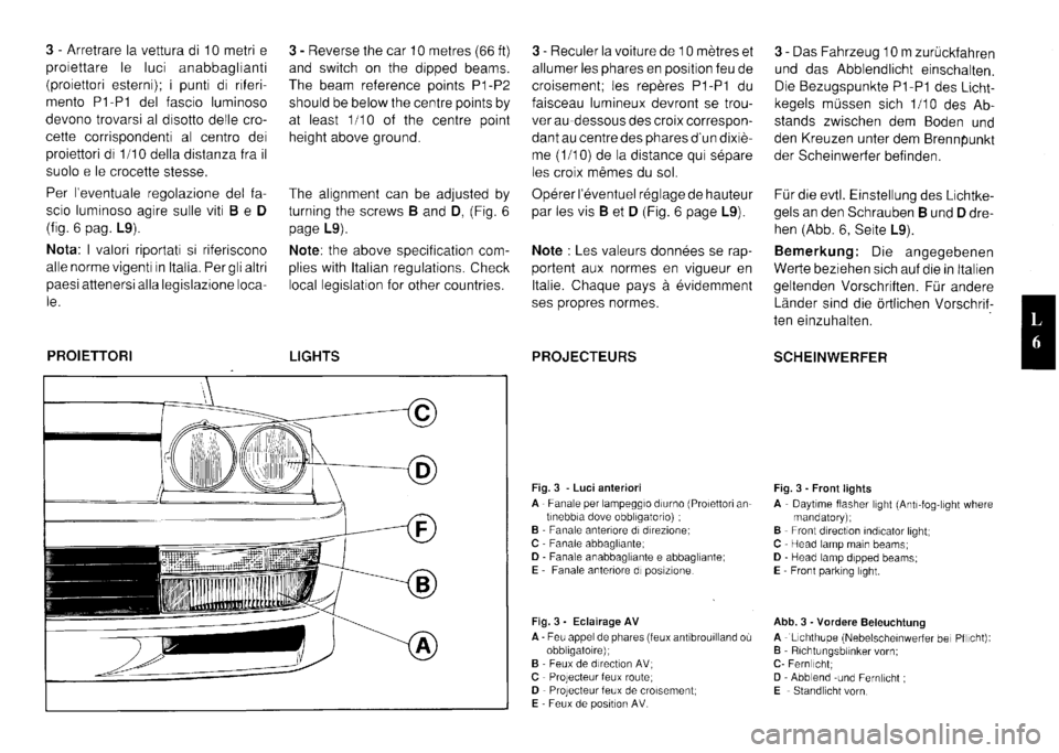 FERRARI TESTAROSSA 1990  Owners Manual 
