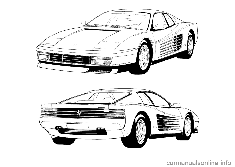FERRARI TESTAROSSA 1990  Owners Manual 