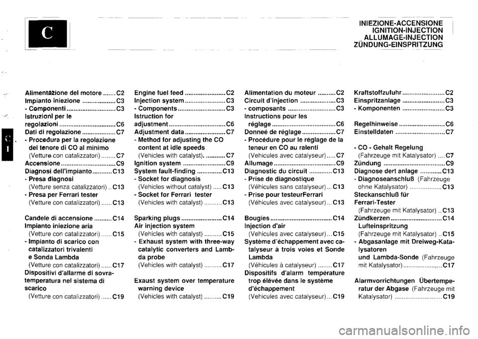 FERRARI TESTAROSSA 1990  Owners Manual 