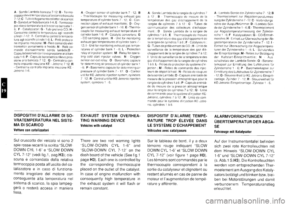 FERRARI TESTAROSSA 1990  Owners Manual 