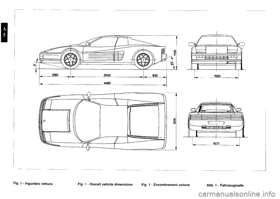 FERRARI TESTAROSSA 1990  Owners Manual 