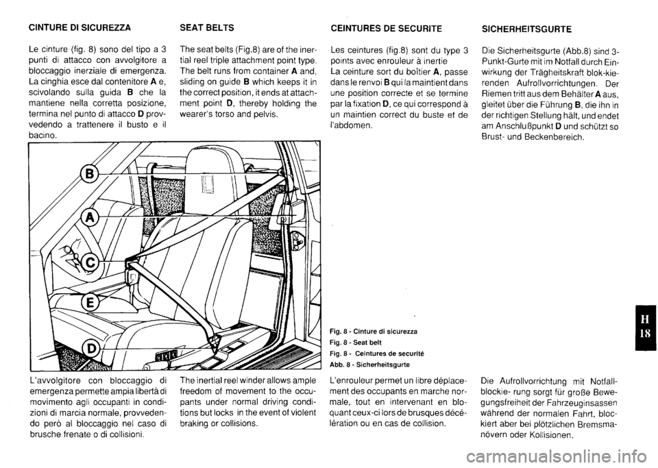 FERRARI TESTAROSSA 1990  Owners Manual 