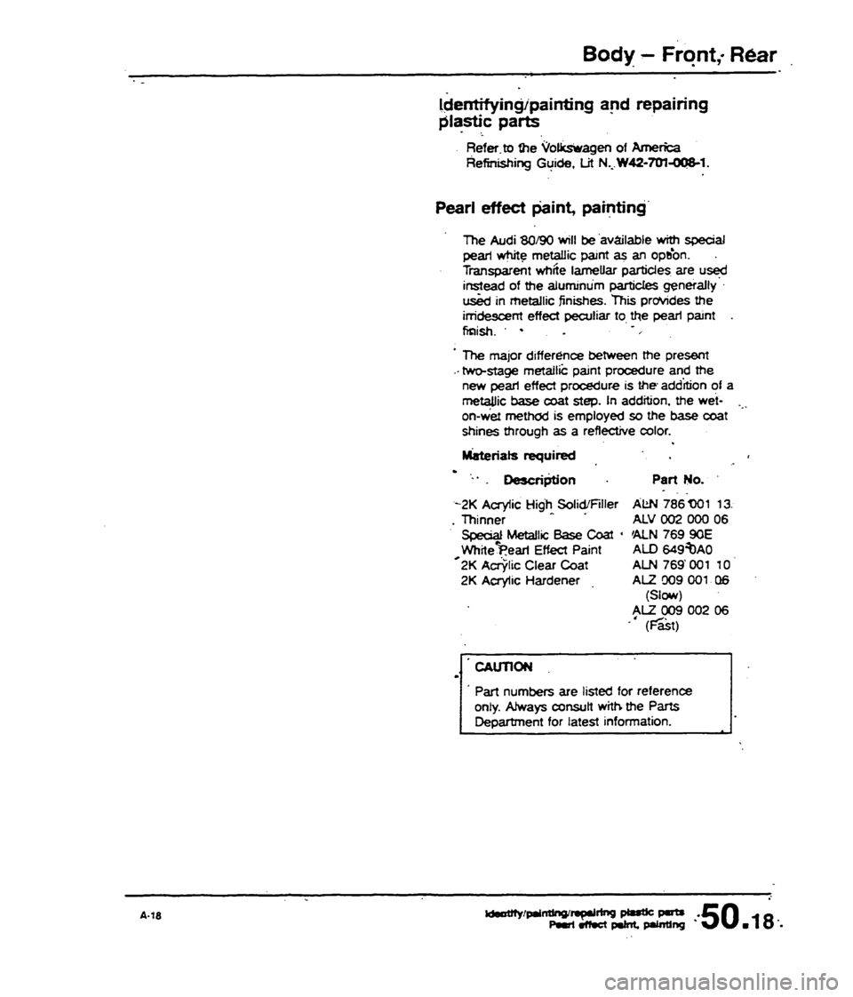 AUDI 80 90 COUPE 1988  Service Repair Manual 
