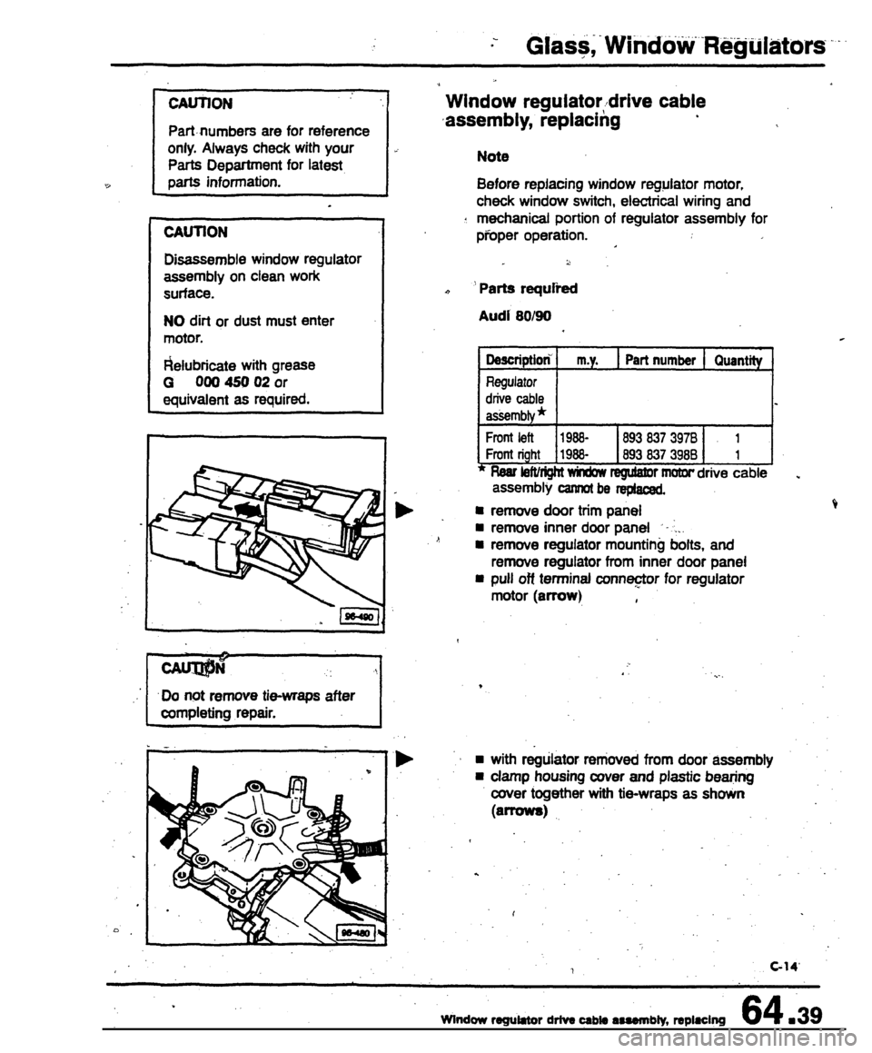 AUDI 80 90 COUPE 1988  Service Repair Manual 