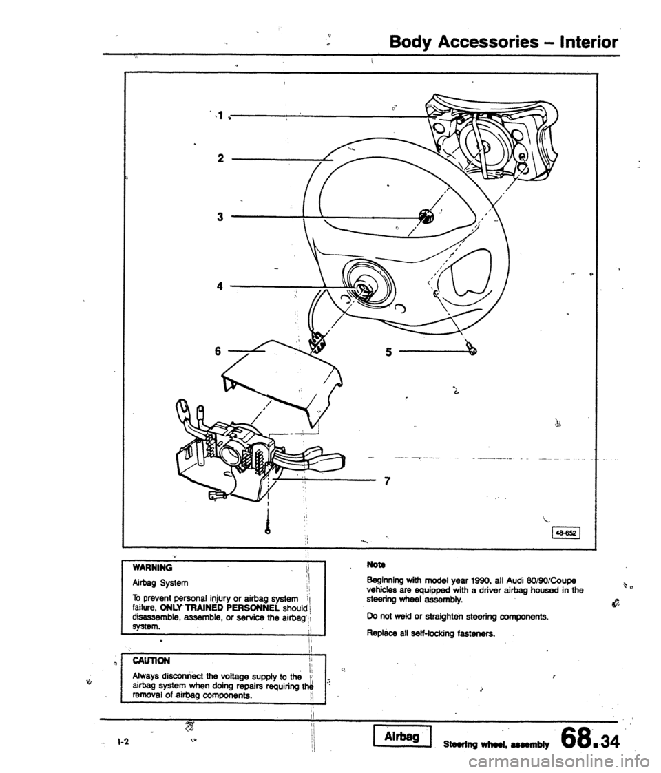 AUDI 80 90 COUPE 1988  Service Repair Manual 