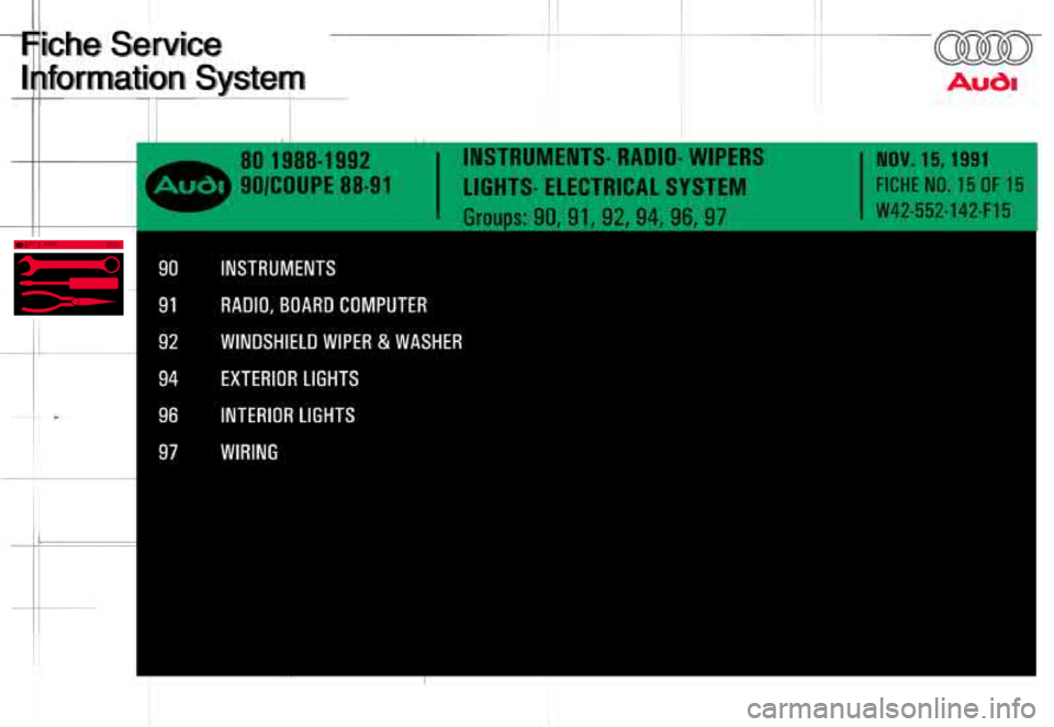 AUDI 80 90 COUPE 1988  Service Repair Manual 