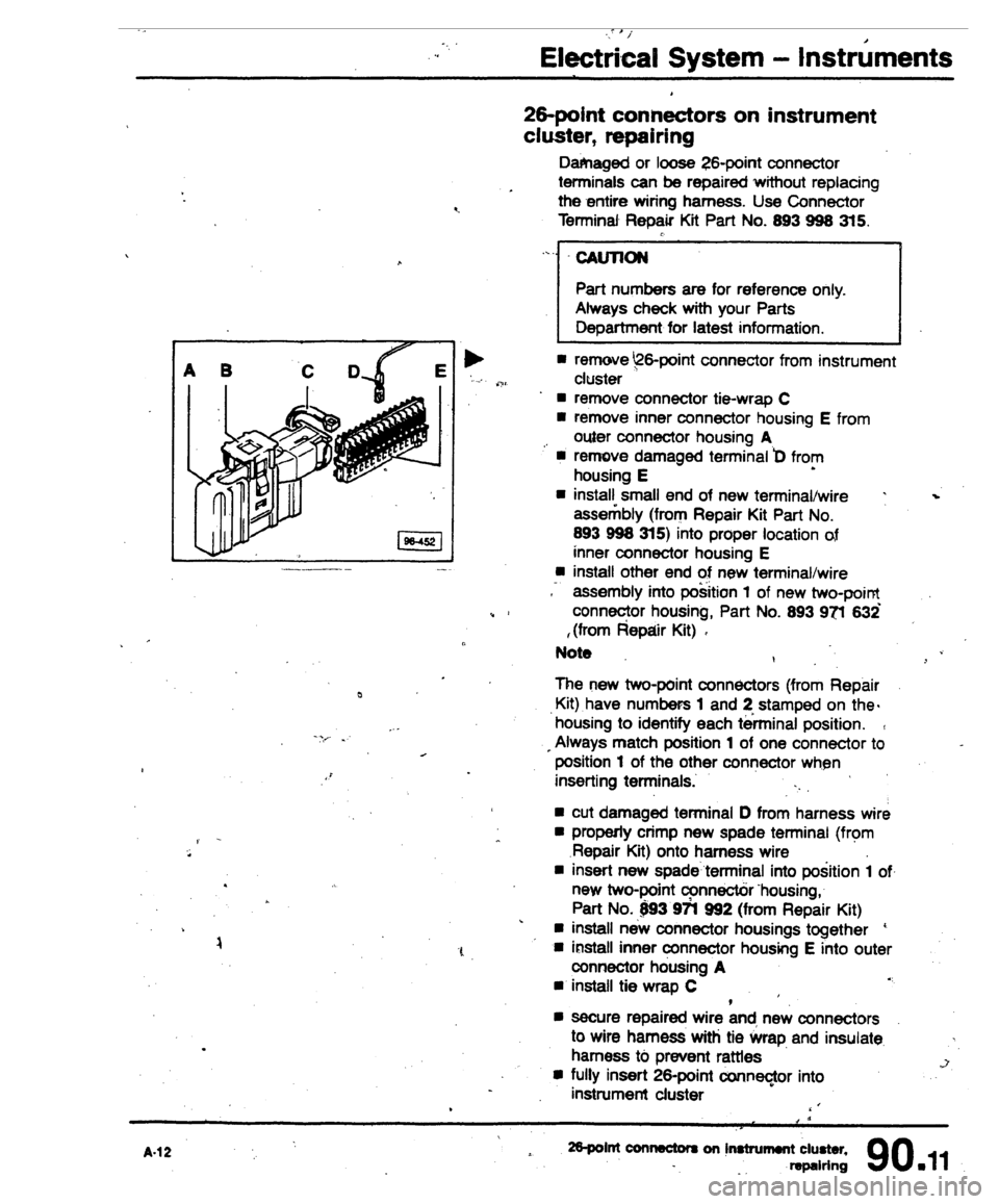 AUDI 80 90 COUPE 1988  Service Repair Manual 