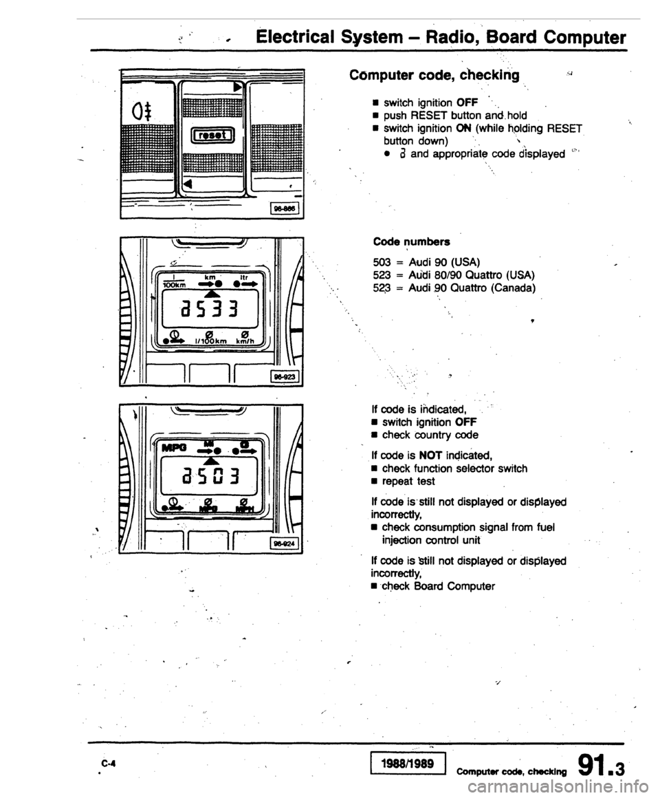 AUDI 80 90 COUPE 1988  Service Repair Manual 