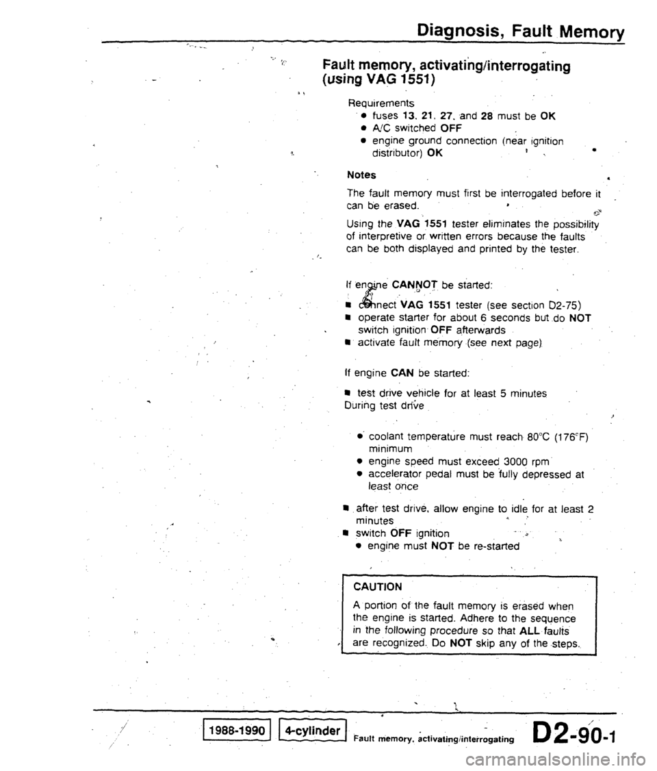 AUDI 80 90 COUPE 1988  Service Repair Manual 