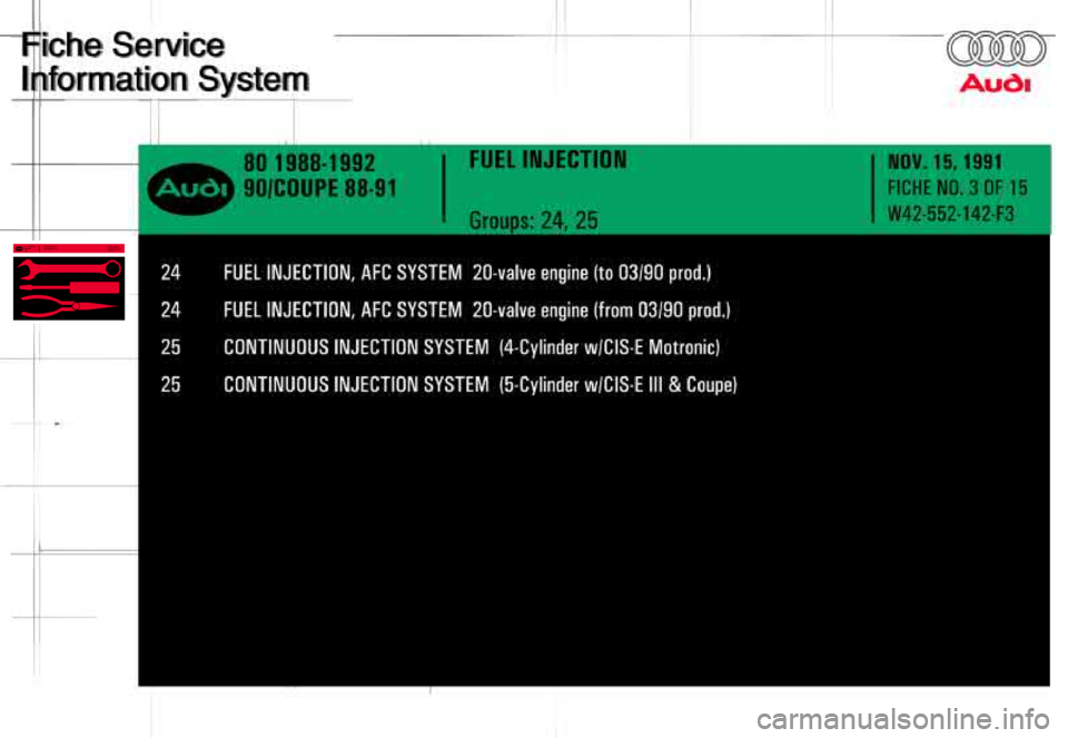 AUDI 80 90 COUPE 1988  Service Repair Manual 