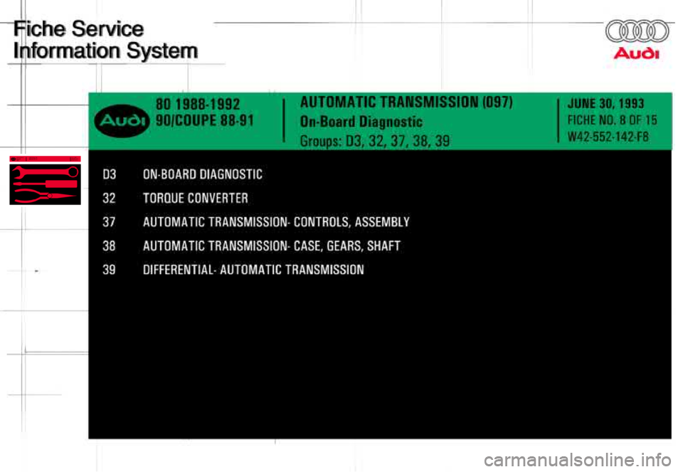 AUDI 80 90 COUPE 1988  Service Repair Manual 