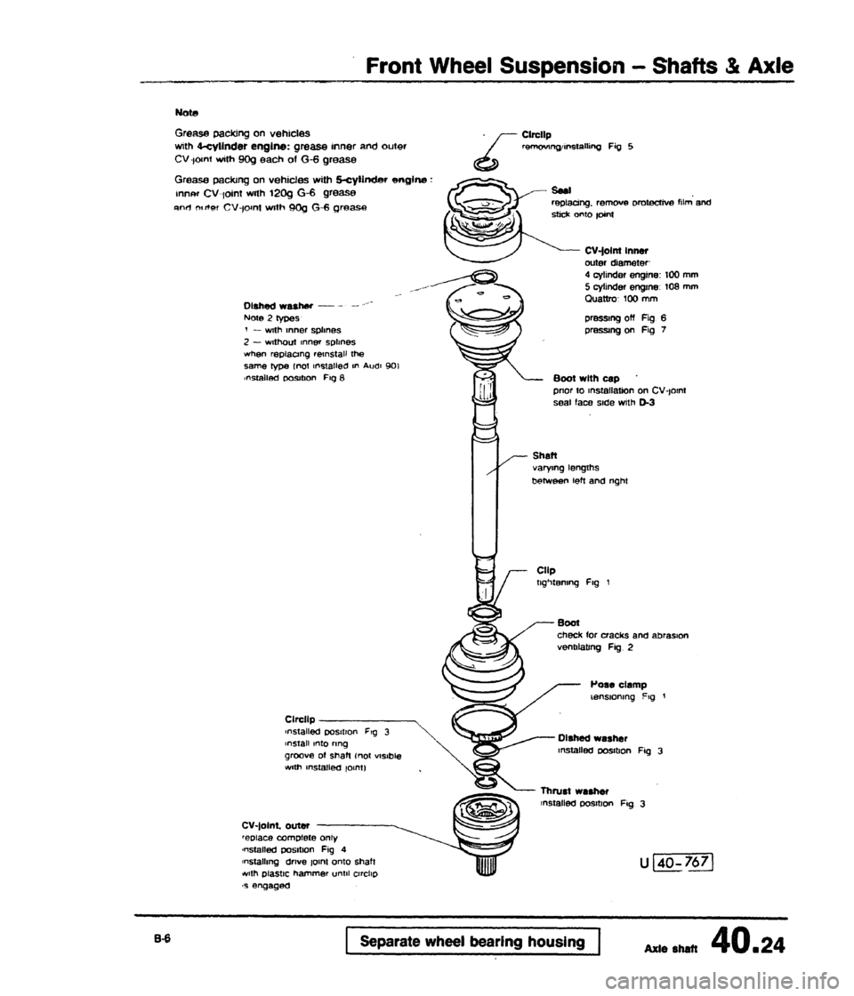 AUDI 80 90 COUPE 1988  Service Repair Manual 