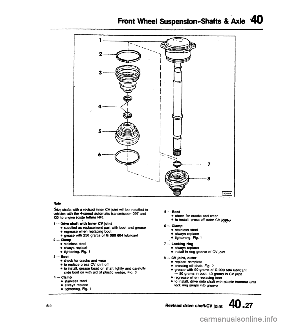 AUDI 80 90 COUPE 1988  Service Repair Manual 