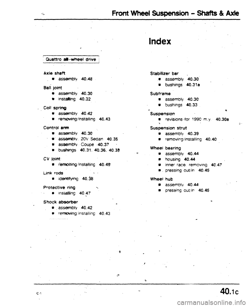 AUDI 80 90 COUPE 1988  Service Repair Manual 
