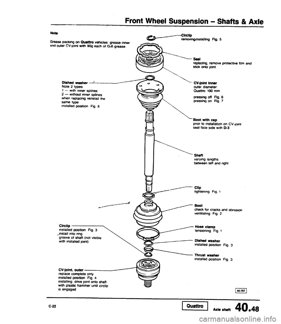 AUDI 80 90 COUPE 1988  Service Repair Manual 