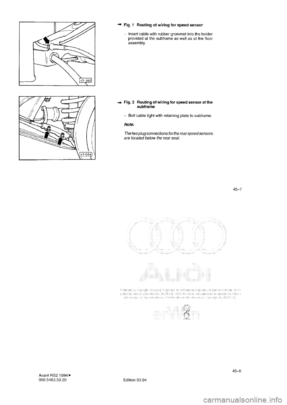AUDI RS2 1994  Workshop Manual 