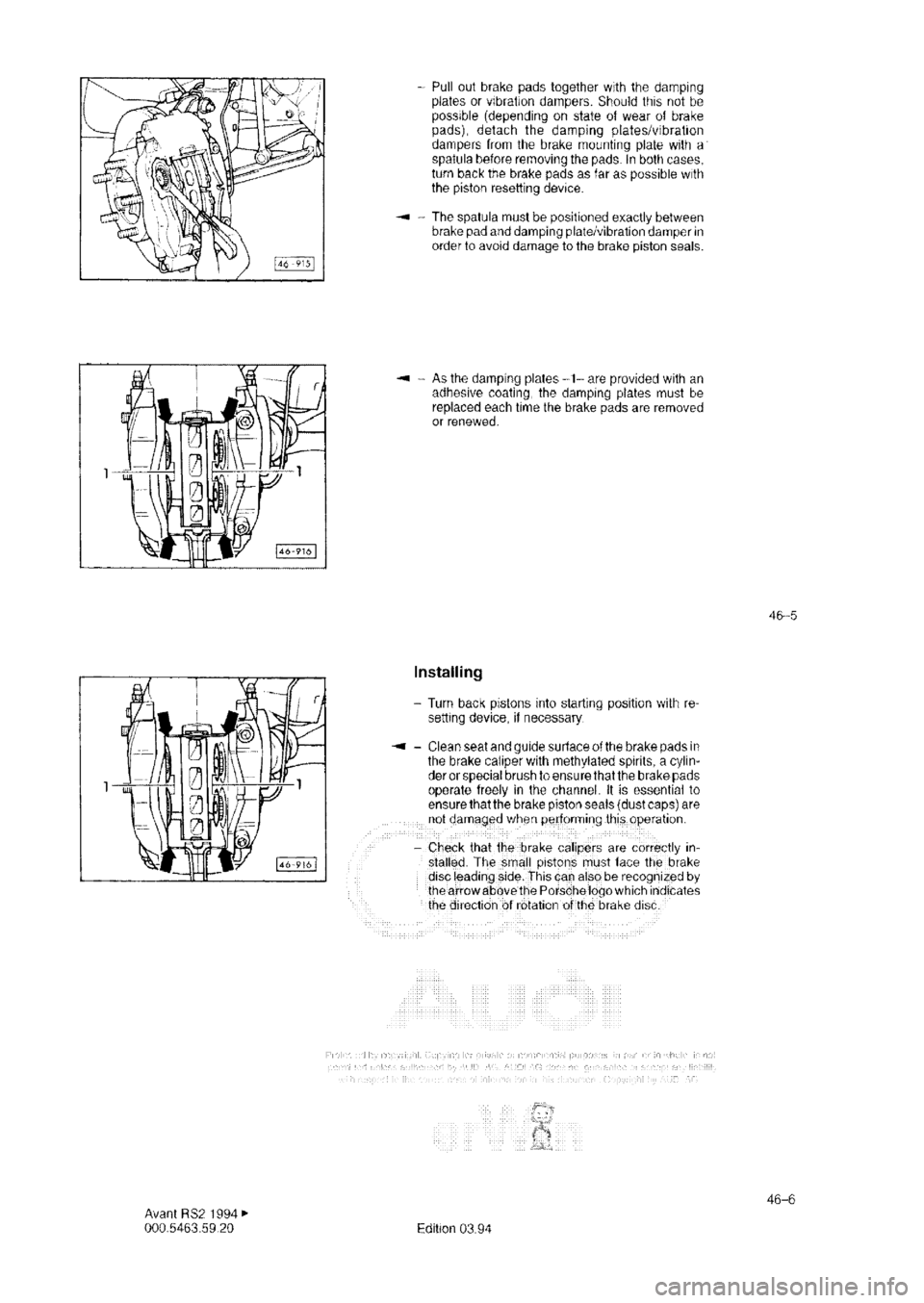 AUDI RS2 1994  Workshop Manual 