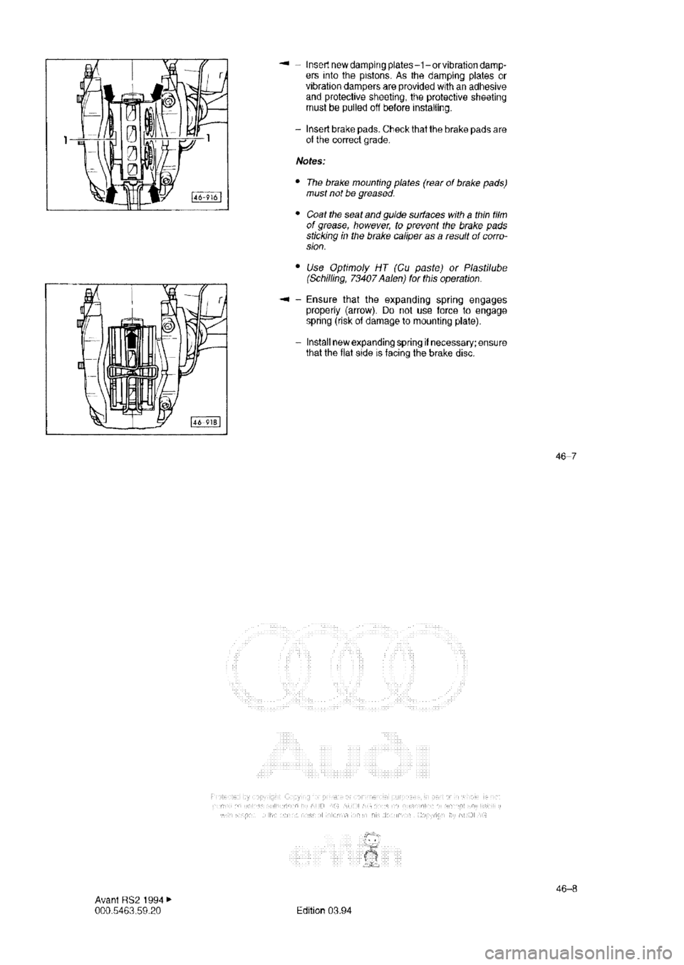 AUDI RS2 1994  Workshop Manual 