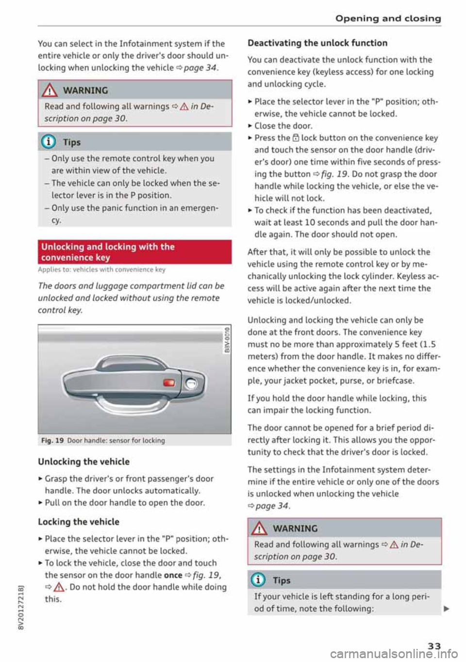 AUDI A3 SEDAN 2019  Owners Manual 