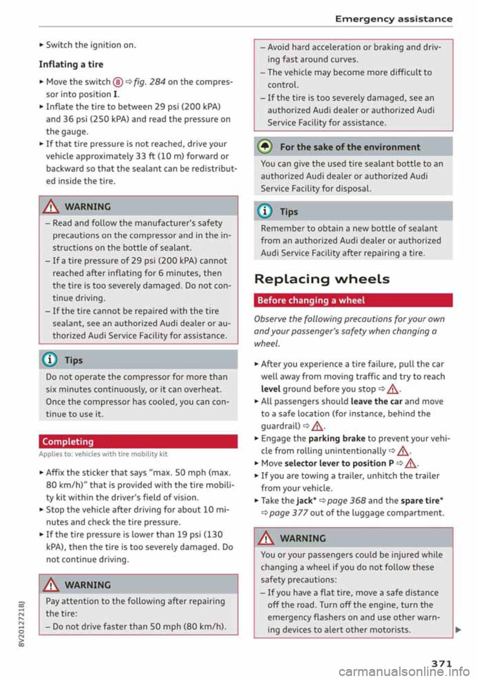 AUDI A3 SEDAN 2019  Owners Manual 
