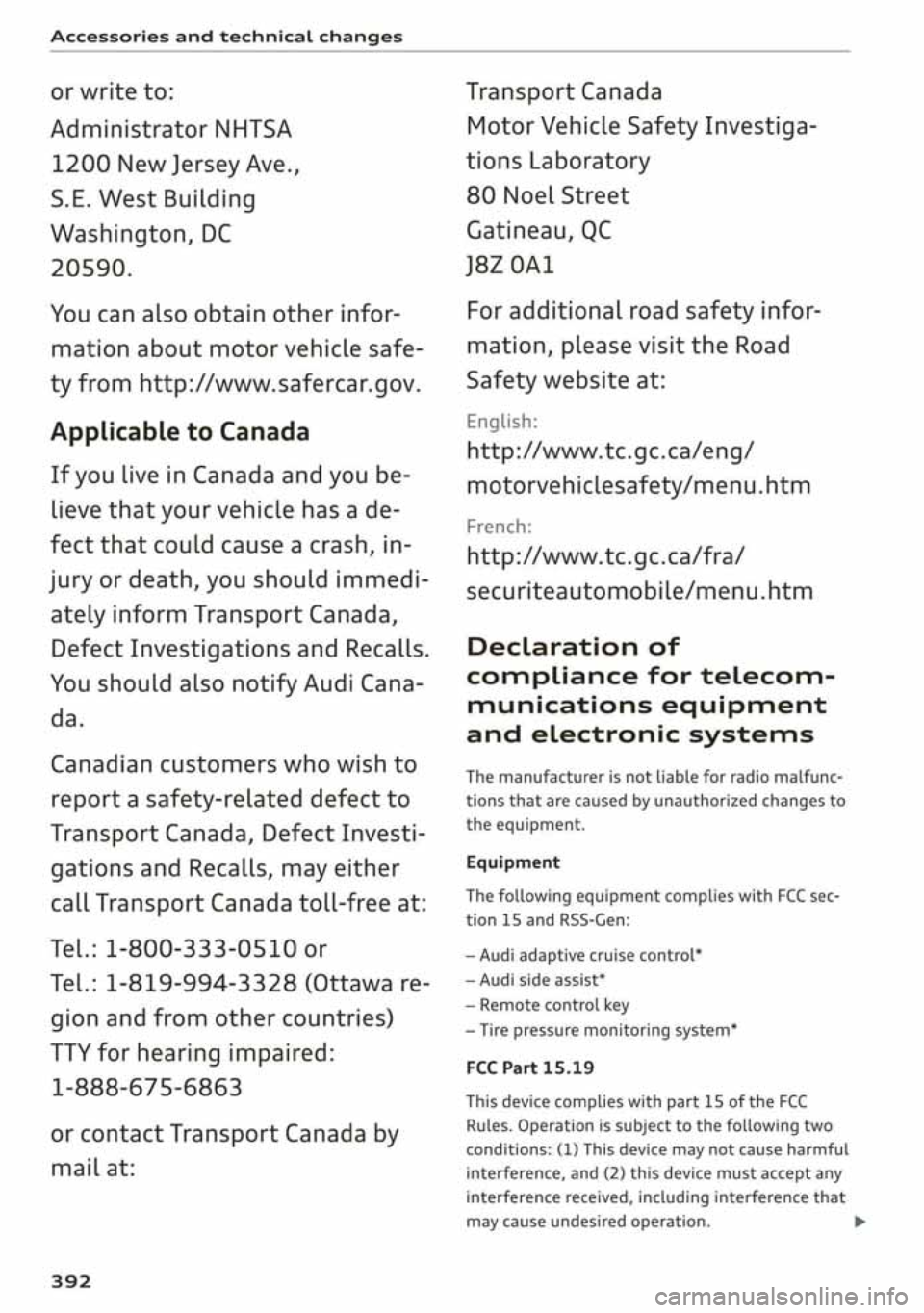 AUDI A3 SEDAN 2019  Owners Manual 
