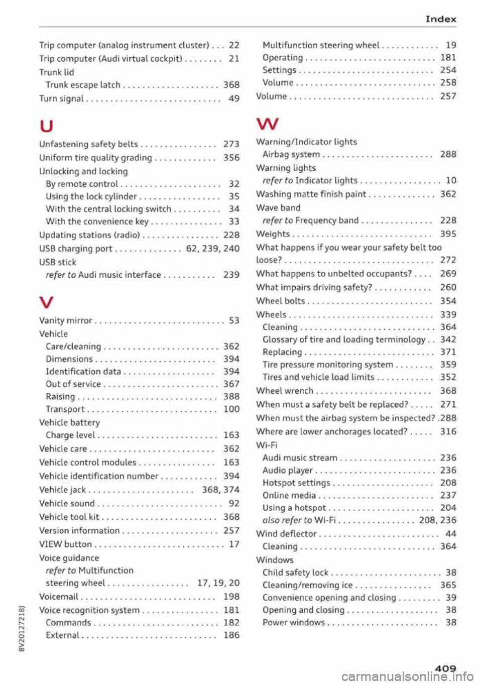 AUDI A3 SEDAN 2019  Owners Manual 