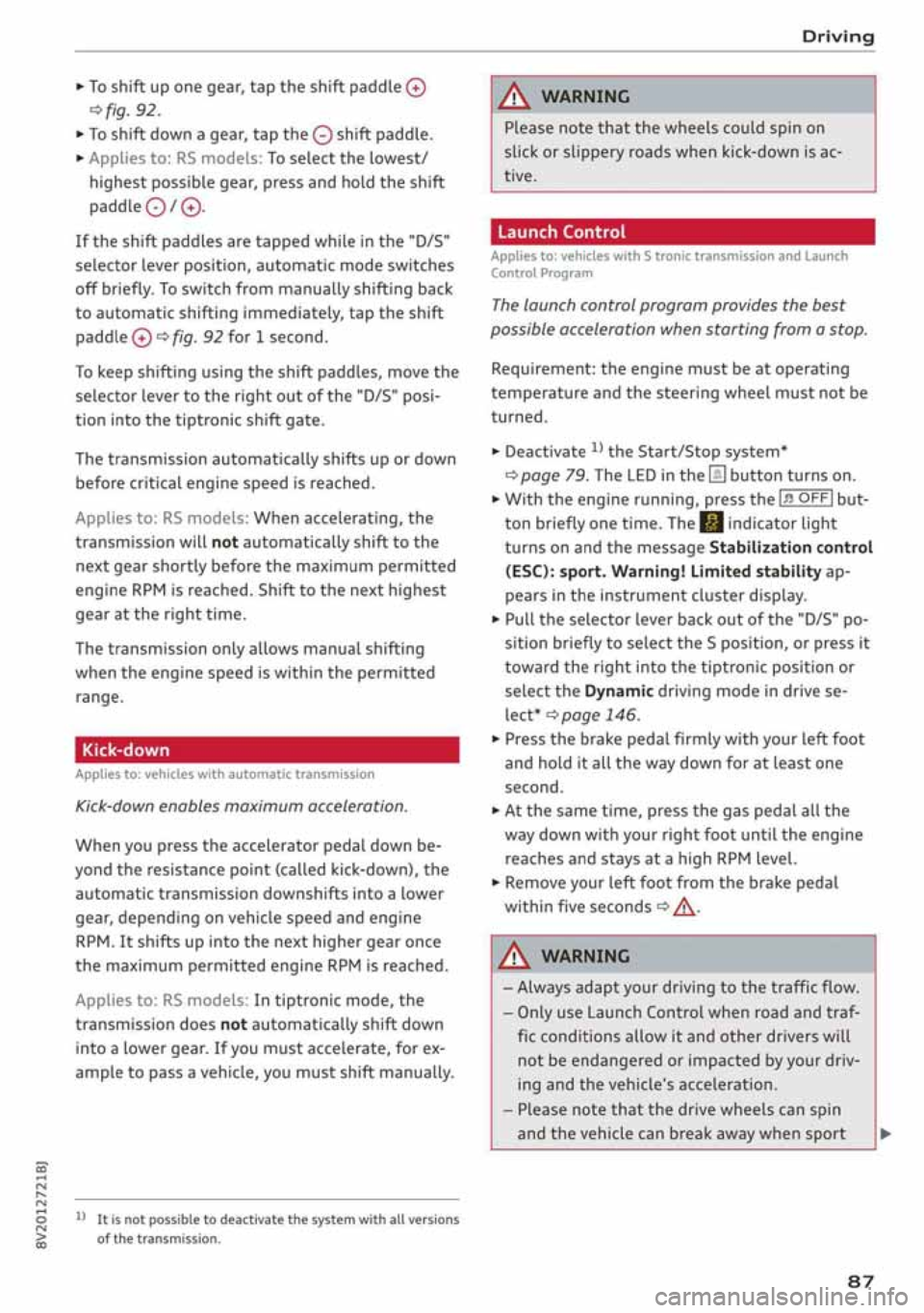 AUDI A3 SEDAN 2019  Owners Manual 