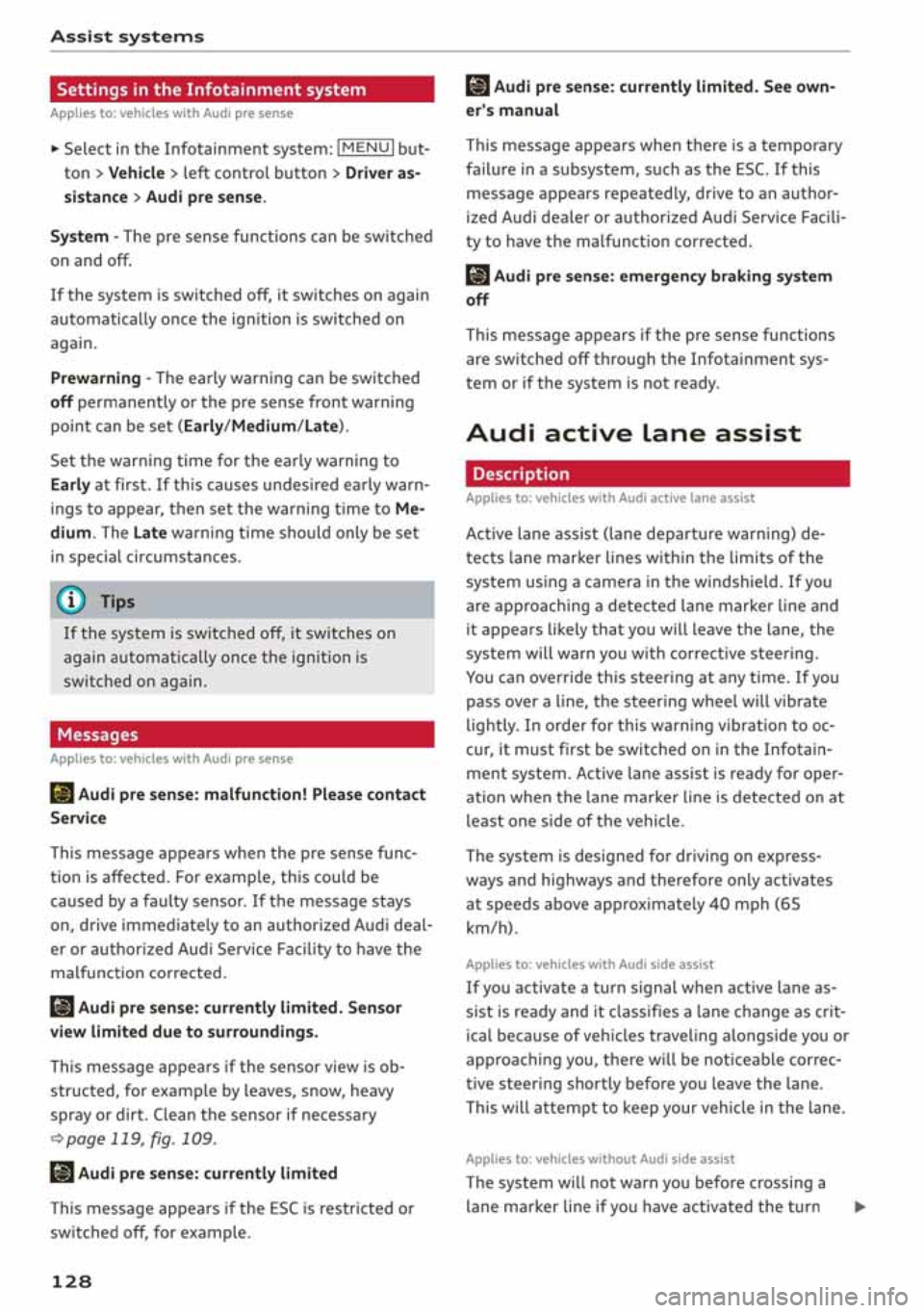 AUDI A3 SEDAN 2020  Owners Manual 