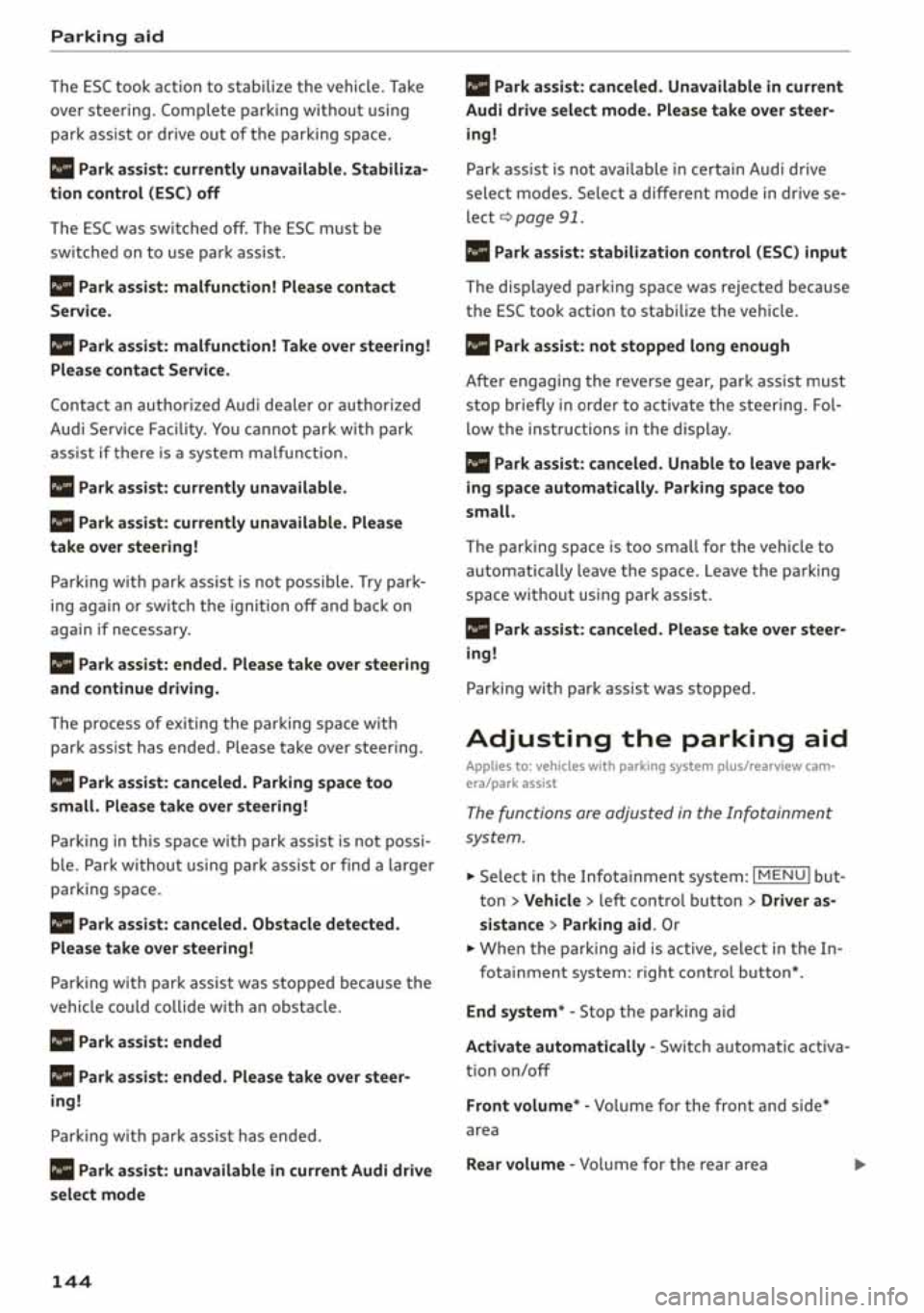 AUDI A3 SEDAN 2020  Owners Manual 