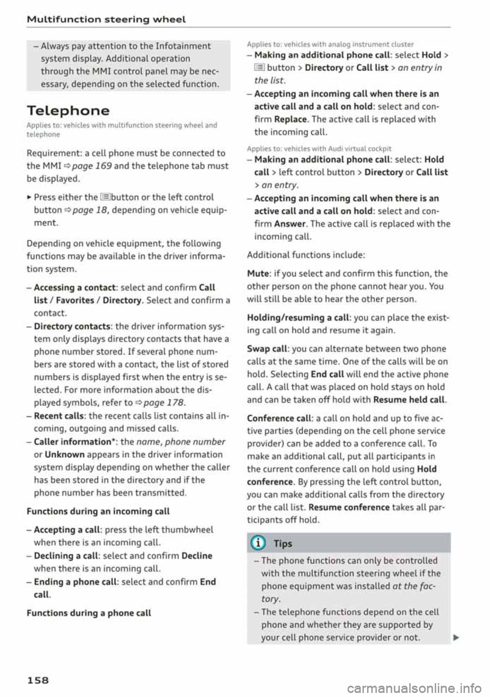 AUDI A3 SEDAN 2020  Owners Manual 