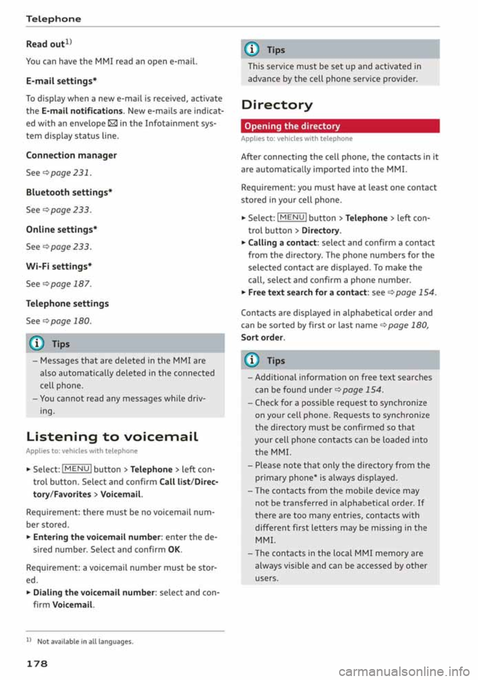 AUDI A3 SEDAN 2020  Owners Manual 