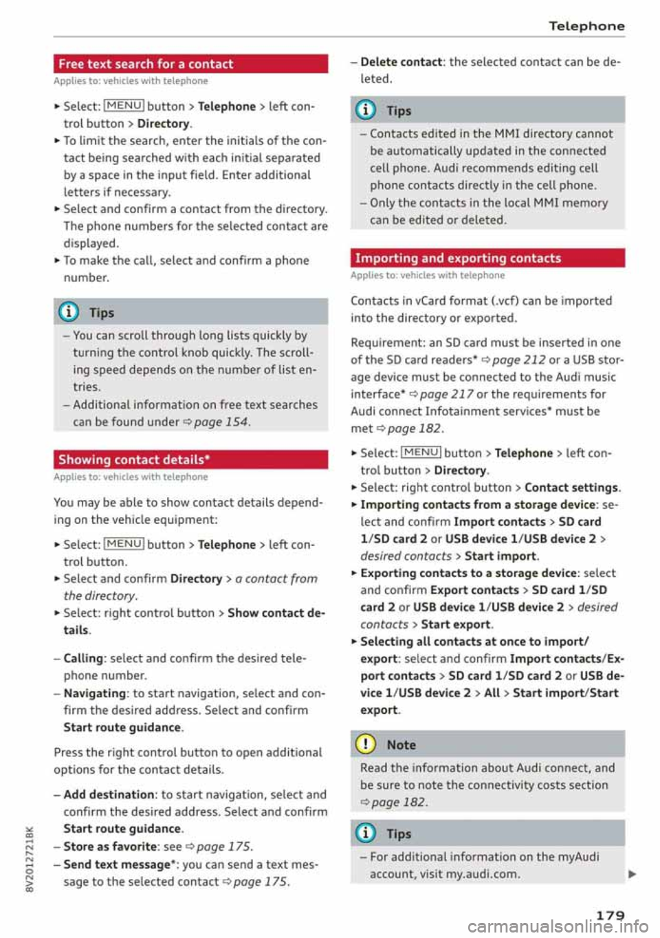 AUDI A3 SEDAN 2020  Owners Manual 