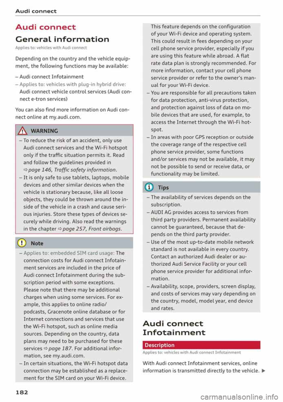 AUDI A3 SEDAN 2020  Owners Manual 