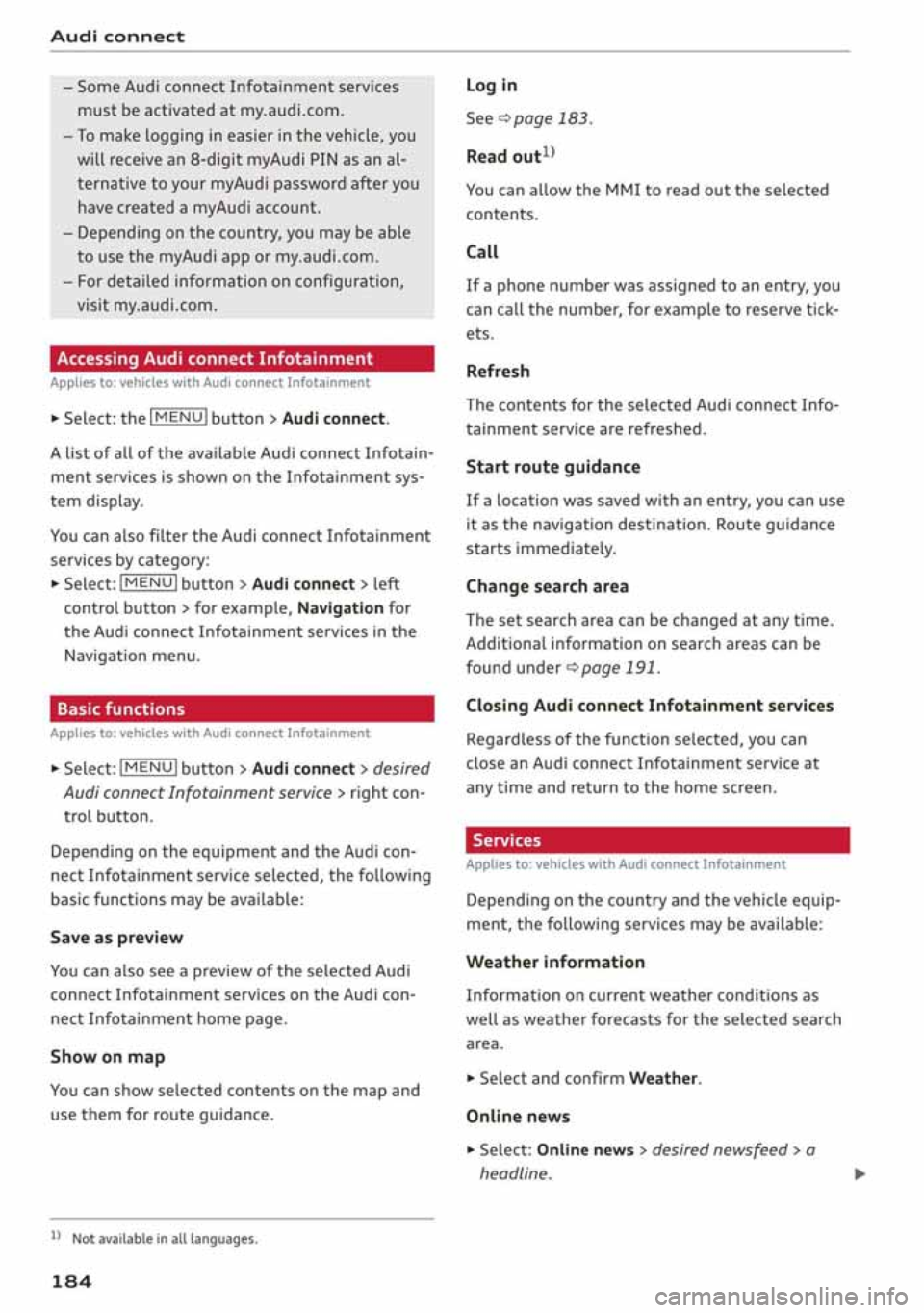 AUDI A3 SEDAN 2020  Owners Manual 