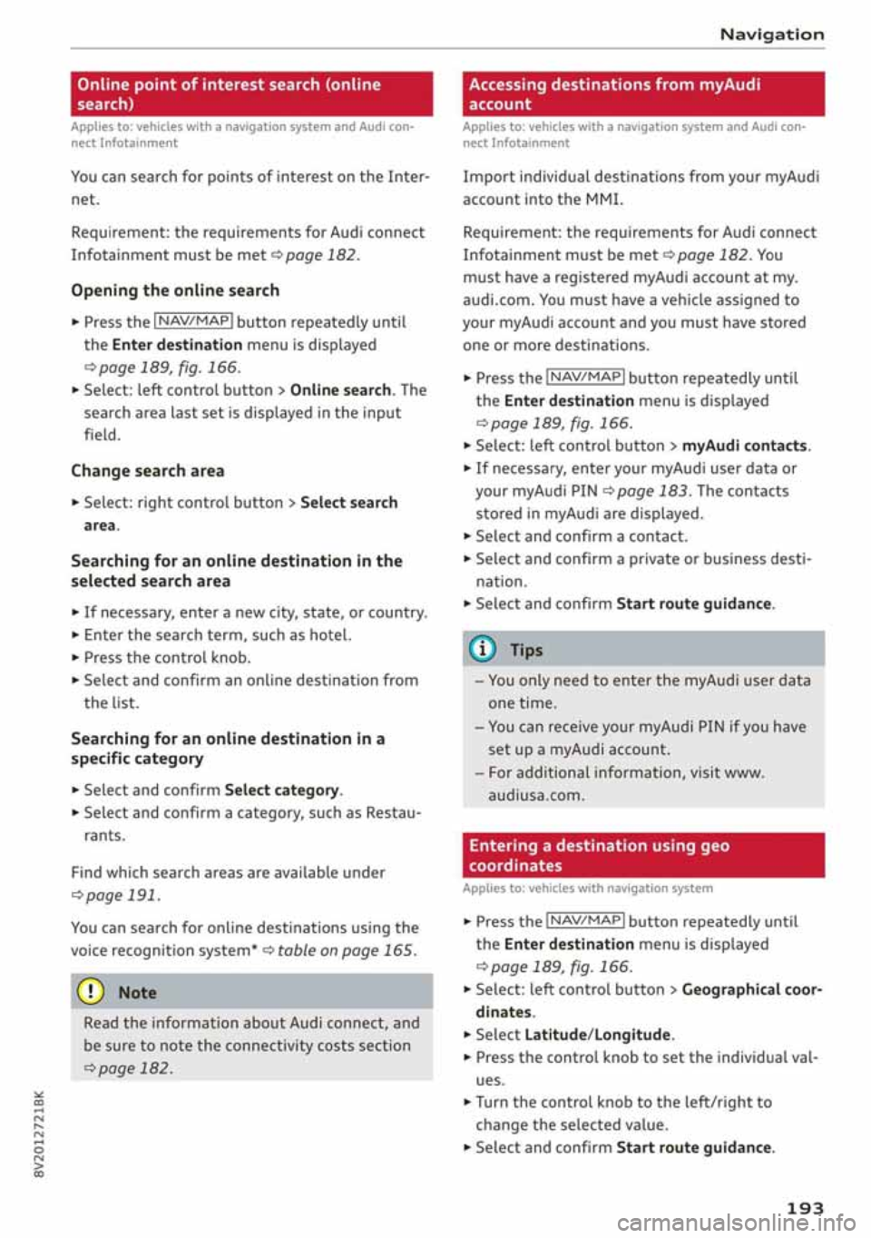 AUDI A3 SEDAN 2020  Owners Manual 