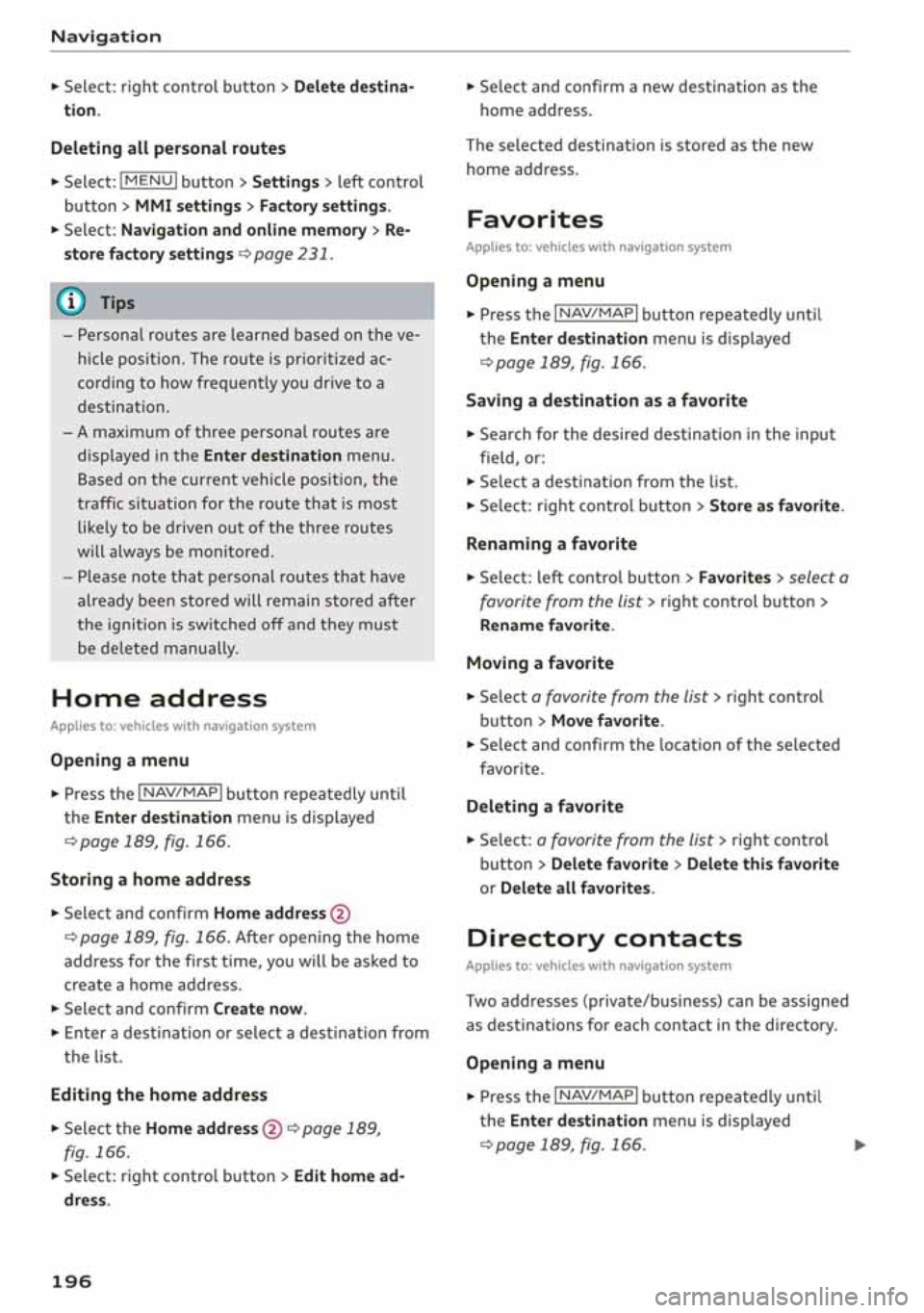 AUDI A3 SEDAN 2020  Owners Manual 