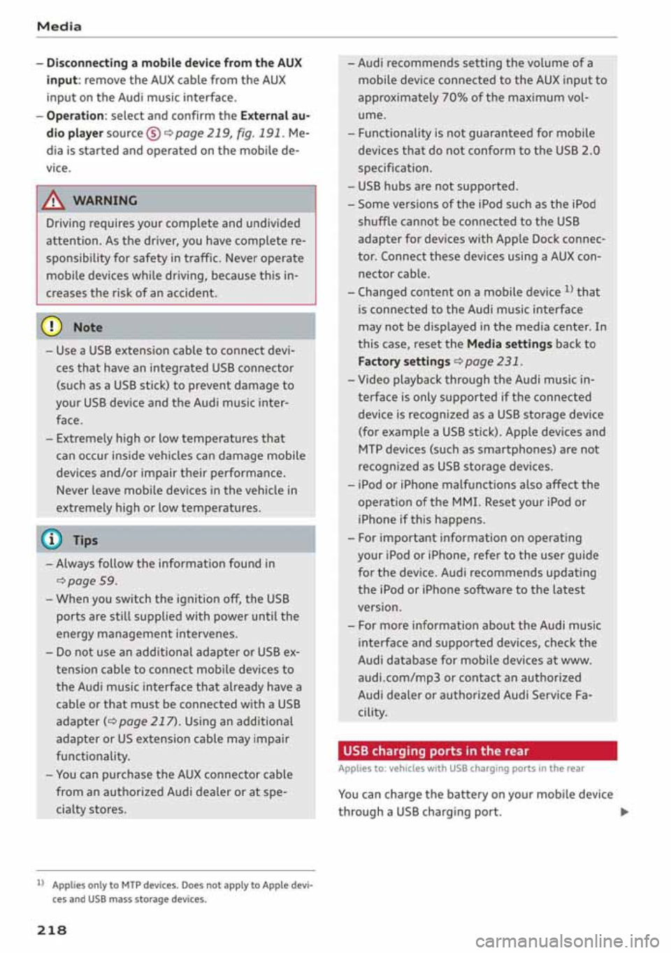 AUDI A3 SEDAN 2020  Owners Manual 