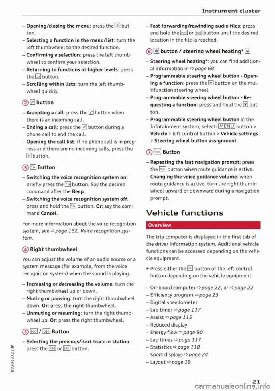 AUDI A3 SEDAN 2020  Owners Manual 