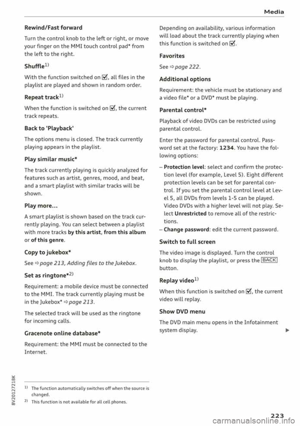 AUDI A3 SEDAN 2020  Owners Manual 